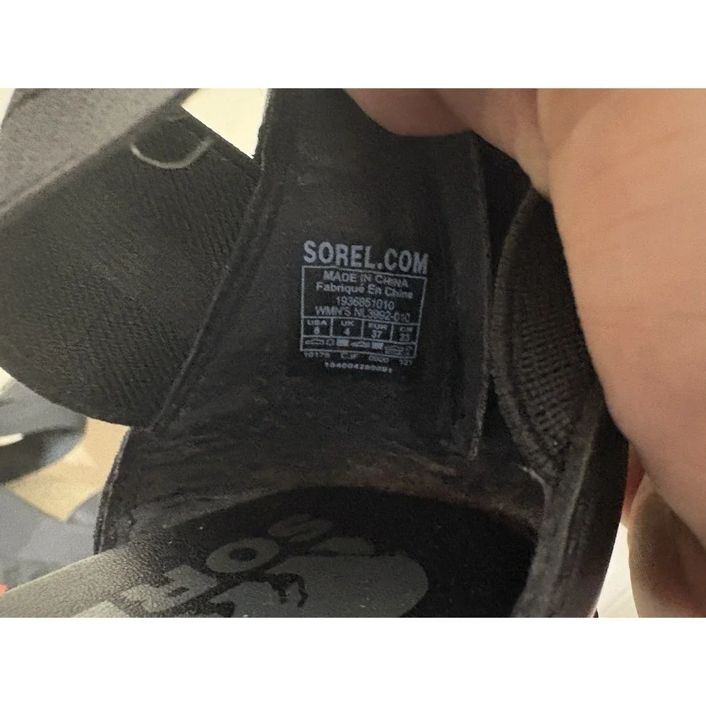 Size 6‎ Sorel Cameron Flatform Platform Sandals in Black